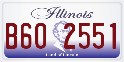 IL license plate B602551