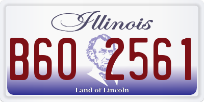 IL license plate B602561