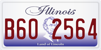 IL license plate B602564