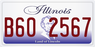 IL license plate B602567