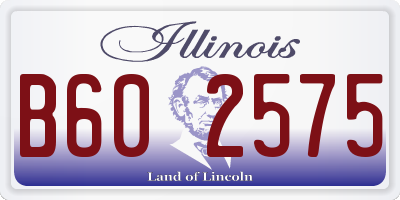 IL license plate B602575