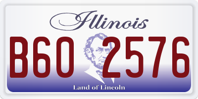 IL license plate B602576