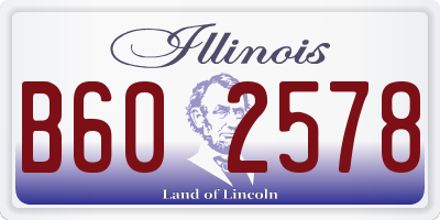 IL license plate B602578