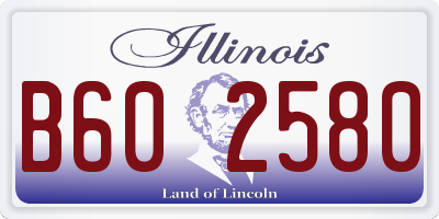 IL license plate B602580