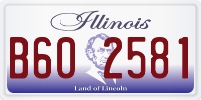 IL license plate B602581