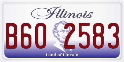 IL license plate B602583