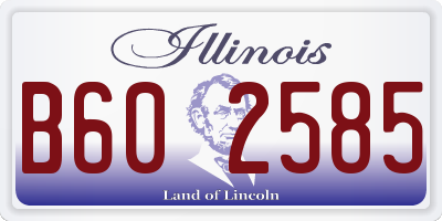 IL license plate B602585