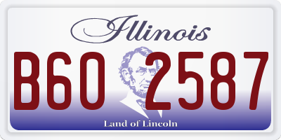 IL license plate B602587