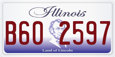 IL license plate B602597