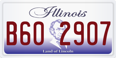 IL license plate B602907