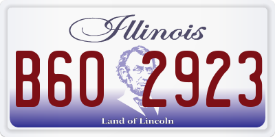 IL license plate B602923