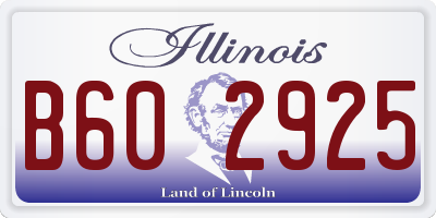 IL license plate B602925