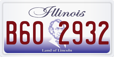 IL license plate B602932