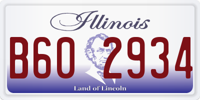 IL license plate B602934