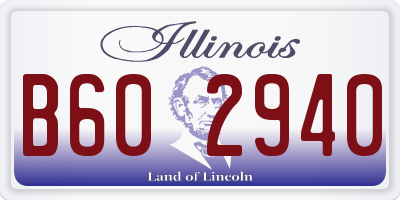 IL license plate B602940