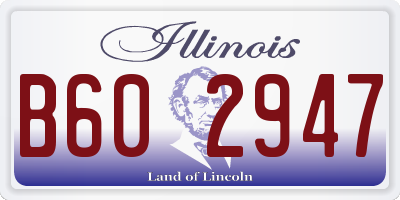 IL license plate B602947
