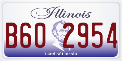 IL license plate B602954