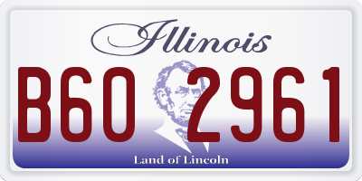 IL license plate B602961