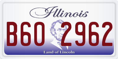 IL license plate B602962
