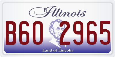 IL license plate B602965