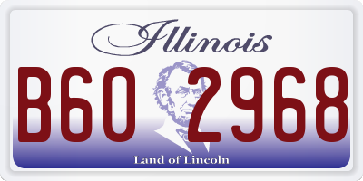 IL license plate B602968