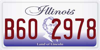 IL license plate B602978