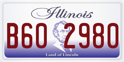 IL license plate B602980