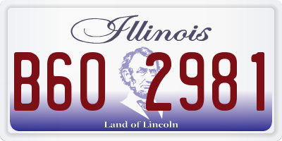 IL license plate B602981