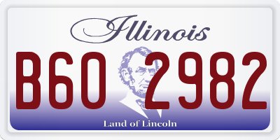 IL license plate B602982