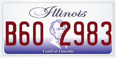 IL license plate B602983