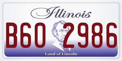 IL license plate B602986