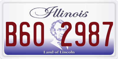 IL license plate B602987