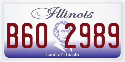 IL license plate B602989
