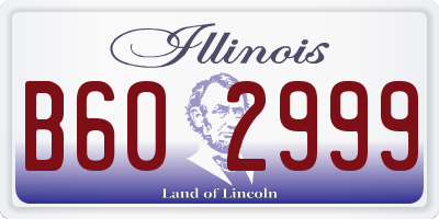 IL license plate B602999
