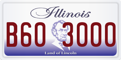IL license plate B603000
