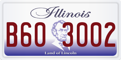 IL license plate B603002