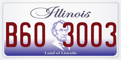 IL license plate B603003