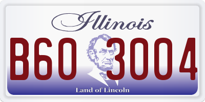 IL license plate B603004
