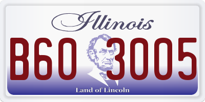 IL license plate B603005