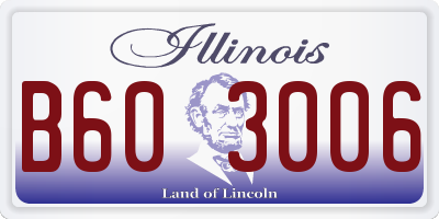 IL license plate B603006