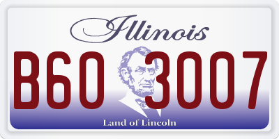 IL license plate B603007