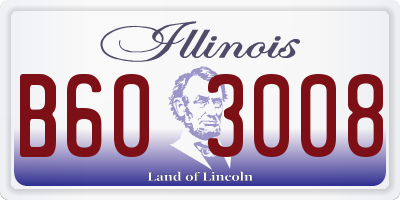 IL license plate B603008