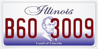 IL license plate B603009