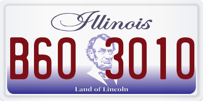 IL license plate B603010
