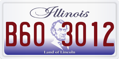IL license plate B603012