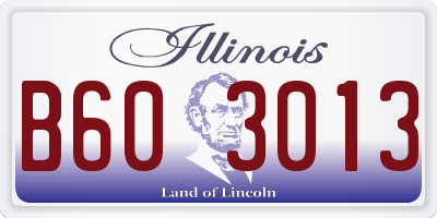 IL license plate B603013