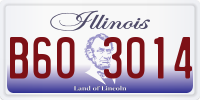 IL license plate B603014