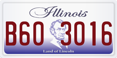 IL license plate B603016