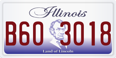 IL license plate B603018