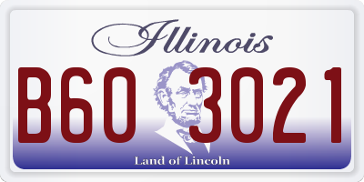 IL license plate B603021